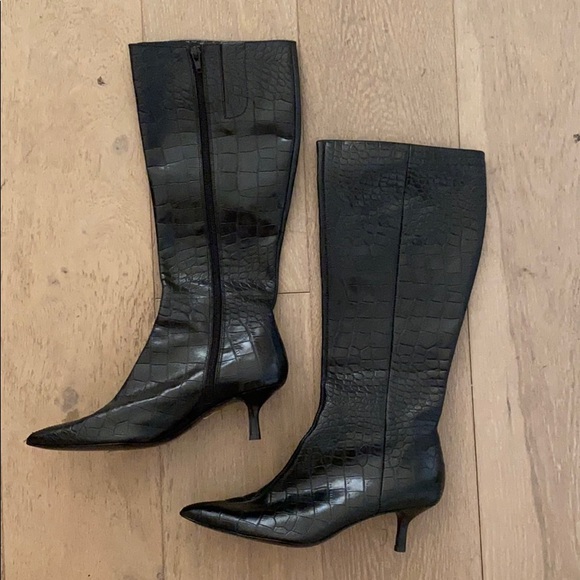 leather crocodile skin boots *SOLD* - Picture 1 of 5